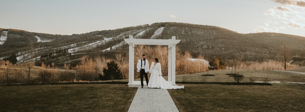 wedding with slopes