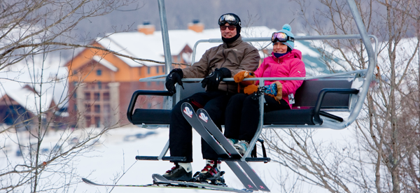 people on chairlift